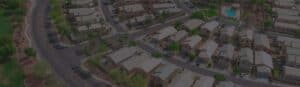 An aerial view of a neighborhood in Arizona.